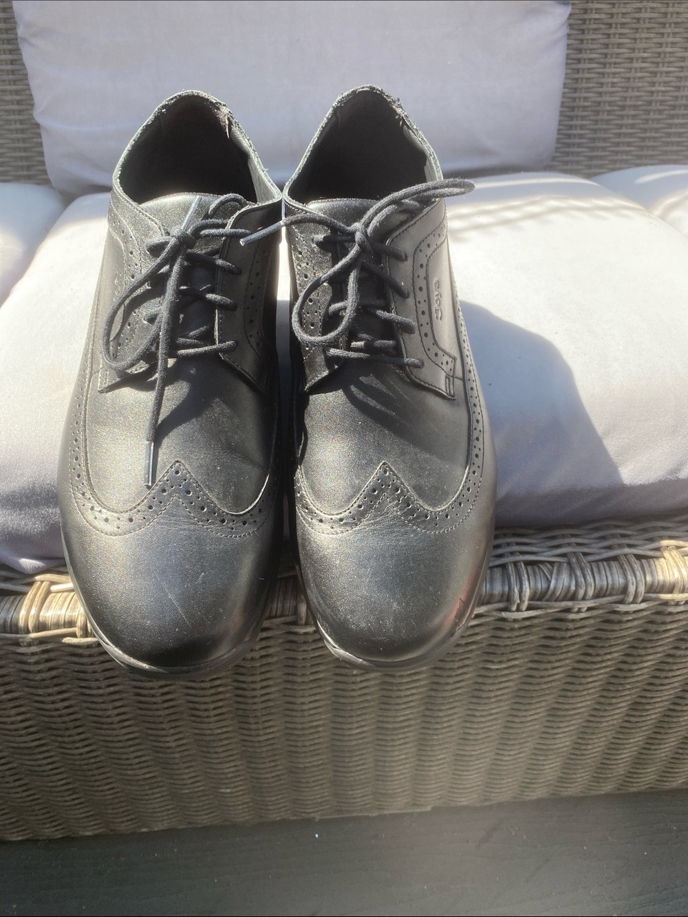 Classic Black Derby Oxfords with Premium Lace-Up Comfort ALL LEATHER SWISS TEC - Picture 2 of 7